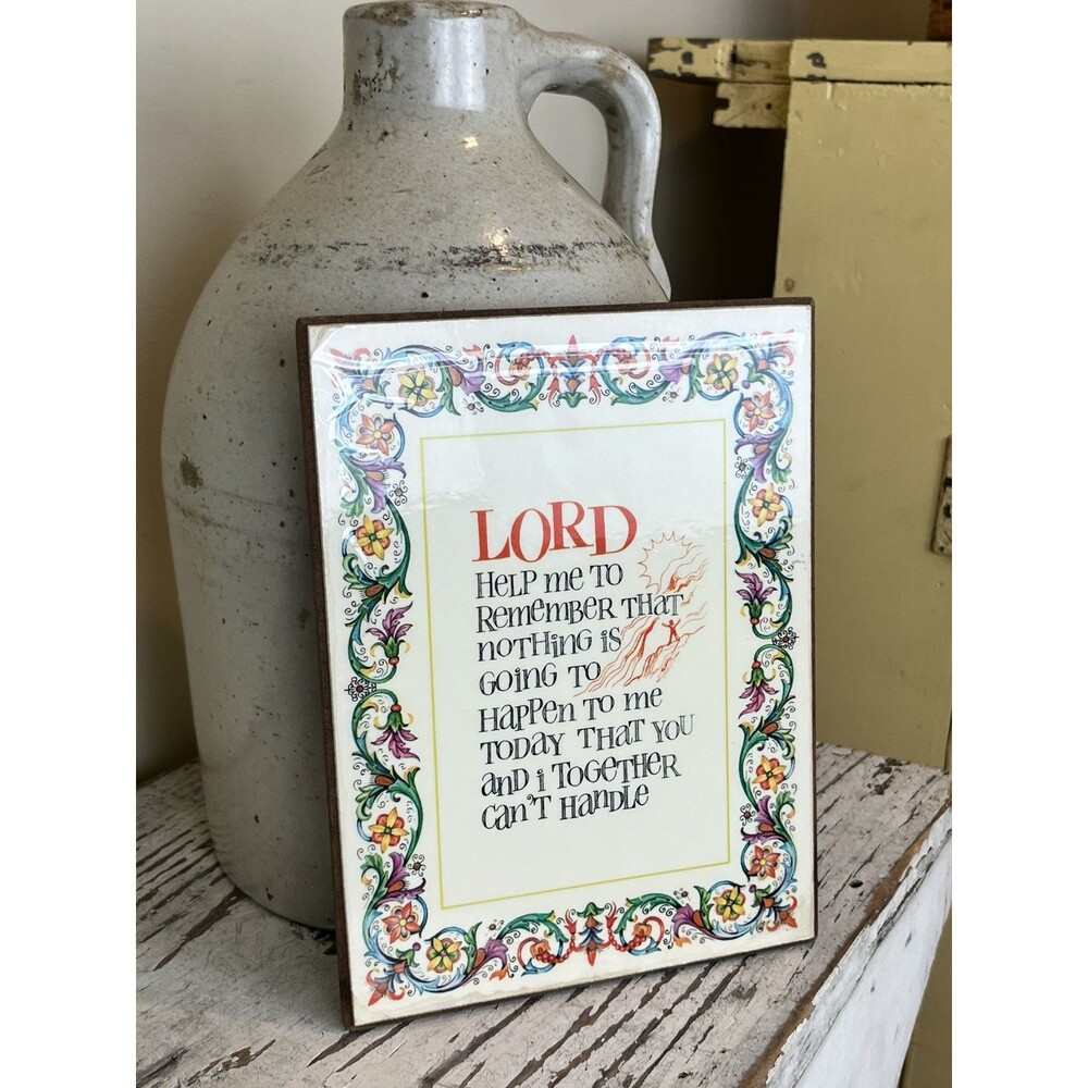 Vtg “Lord Help Me Remember” John Brandi Co. Florentine Paper Italy Wall Art 8x6 - Picture 3 of 6
